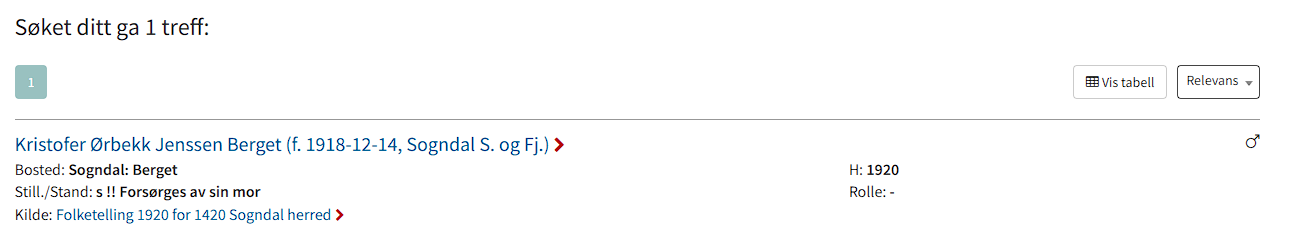 Søkeresultat Kristoffer Berget
